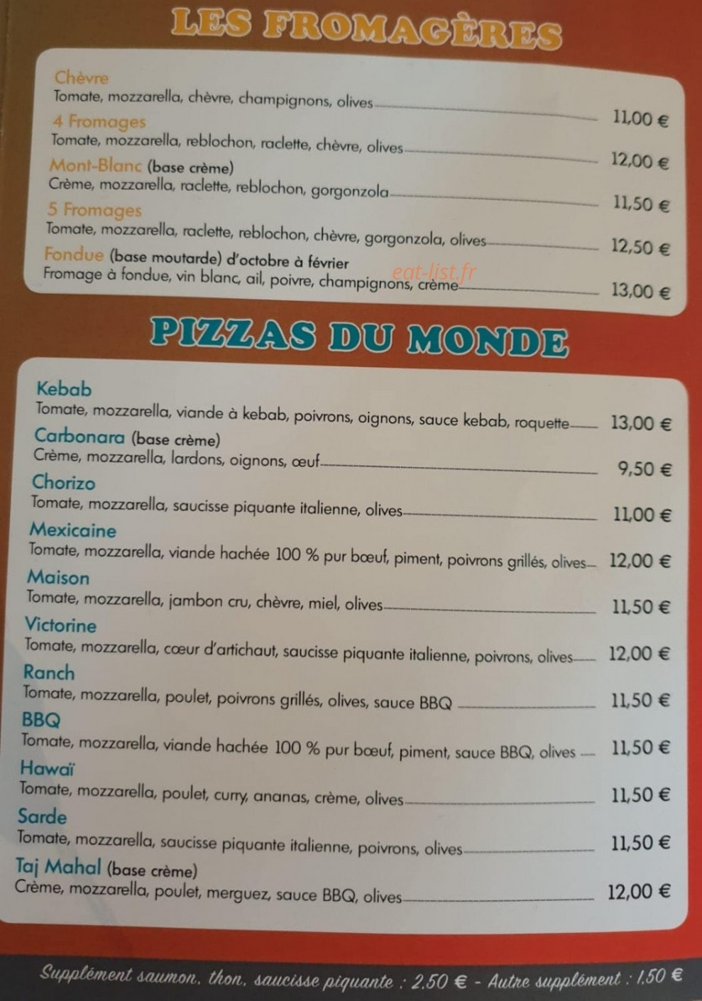 Pizza Les Clus — carte page 3