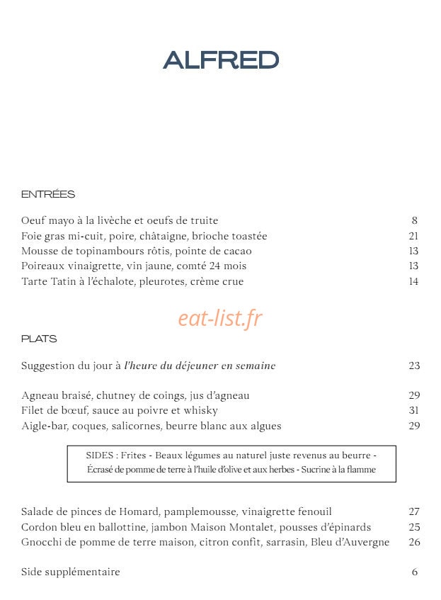 Alfred — carte page 1