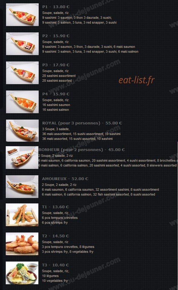 Aoi Sushi — carte page 4