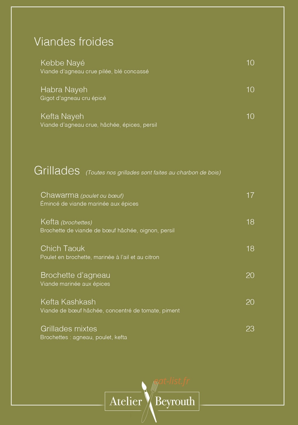 Atelier Beyrouth — carte page 3