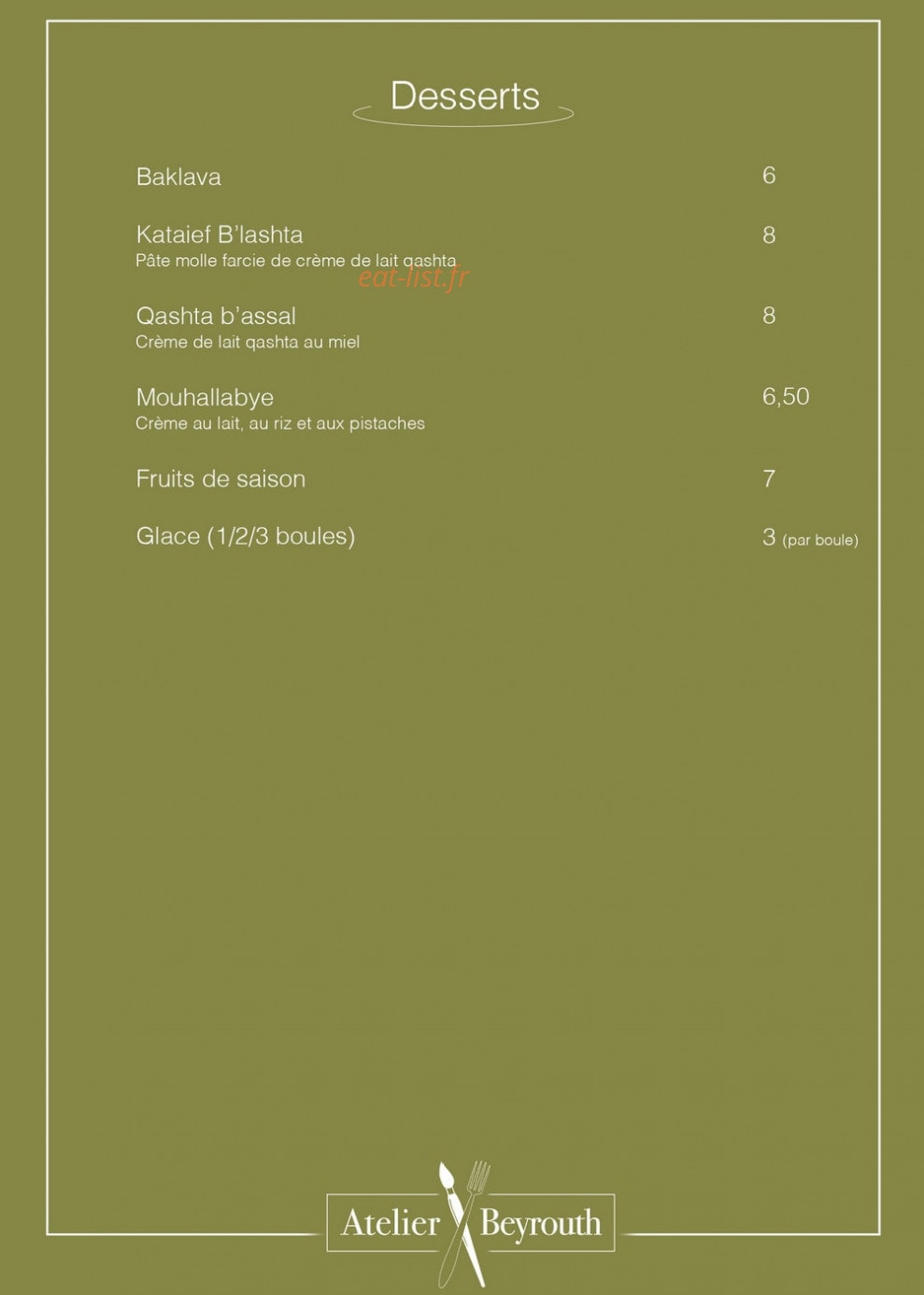 Atelier Beyrouth — carte page 4