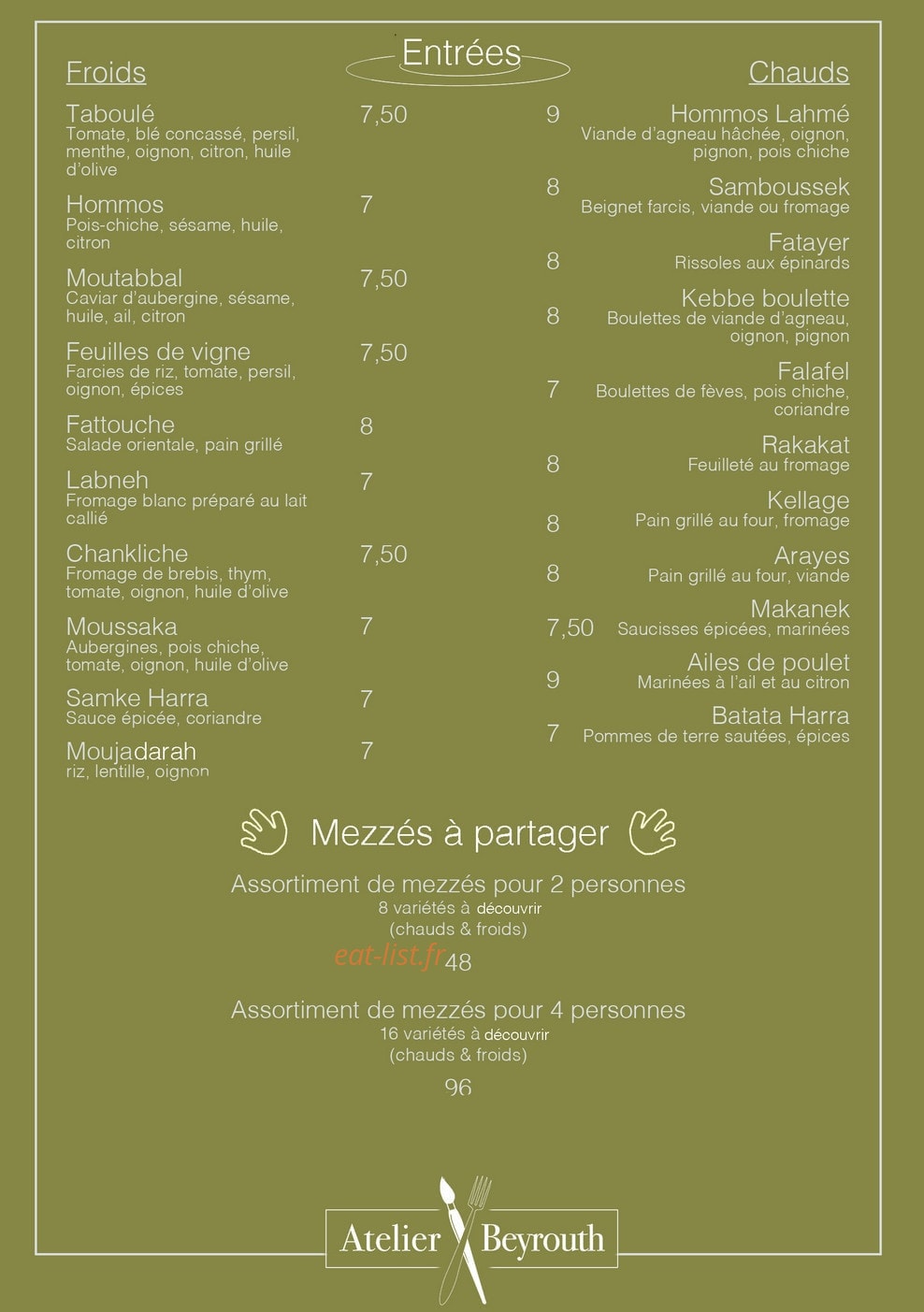 Atelier Beyrouth — carte page 1