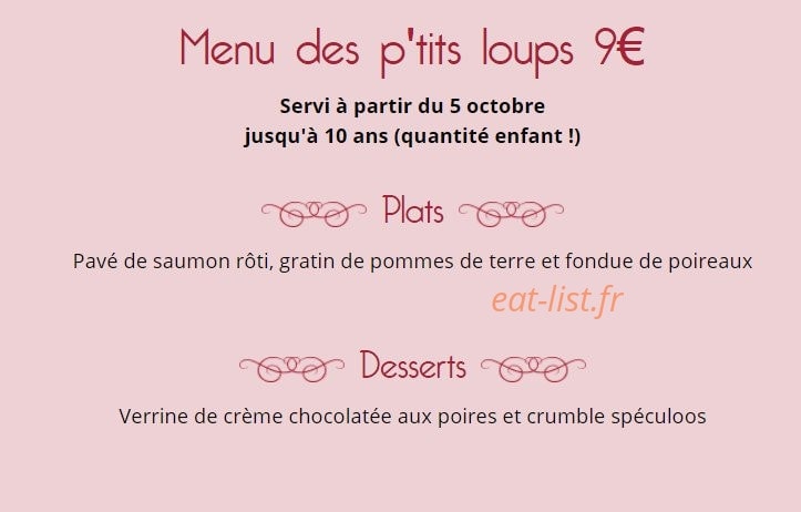 Au Chapelier Gourmand — carte page 3