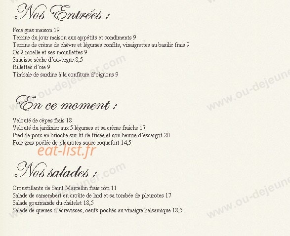 Au Terminus du Châtelet  — carte page 1