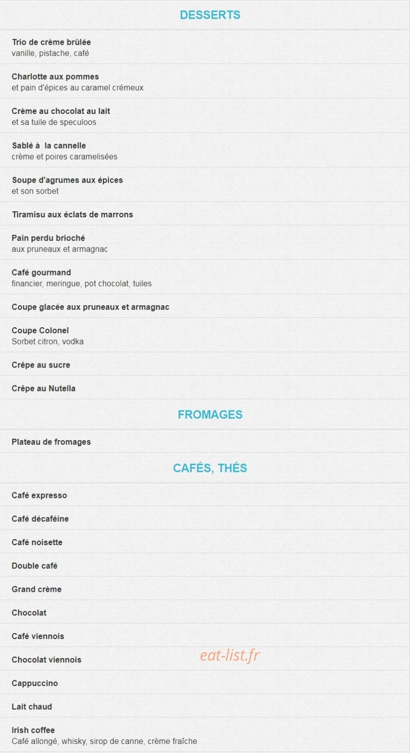 Aux Deux Ecus — carte page 2