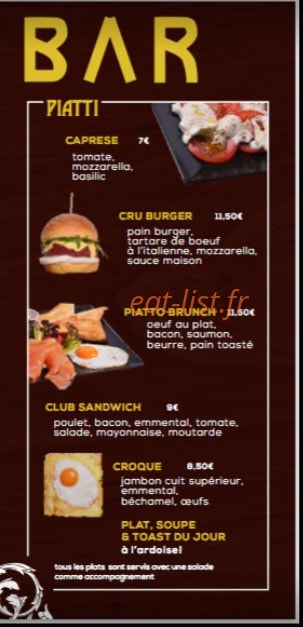 Beccuti Bar — carte page 4
