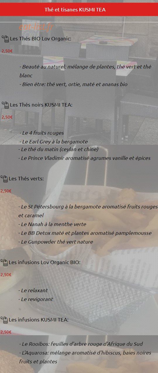 Bistrot des délices — carte page 6