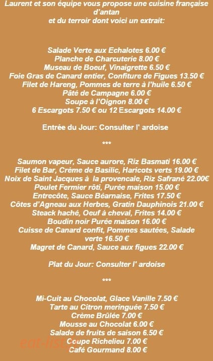Bistrot Richelieu — carte page 1