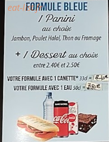 Carte et menu de Boulangerie Aux Castelblangeois à Paris 1 — La formule bleu