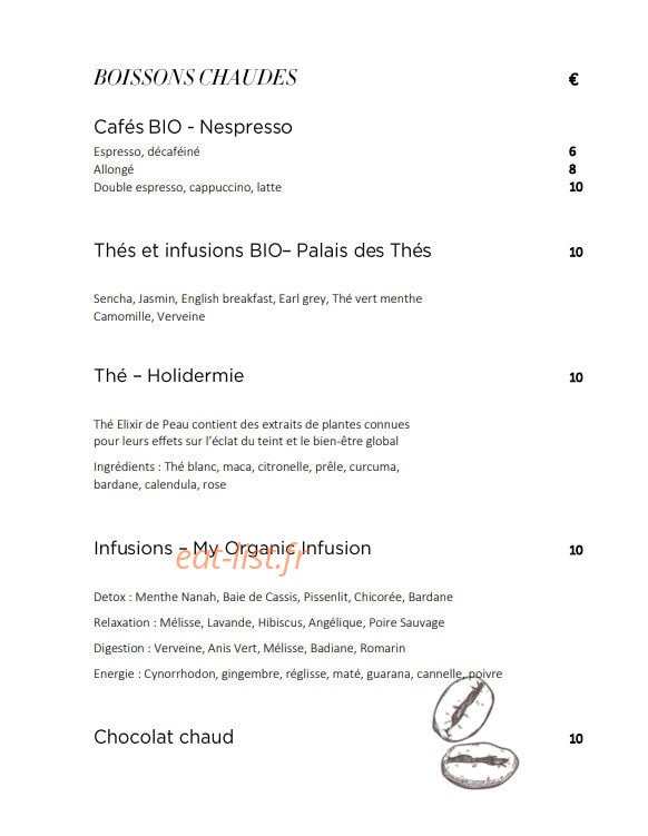 Café 52 — carte page 8