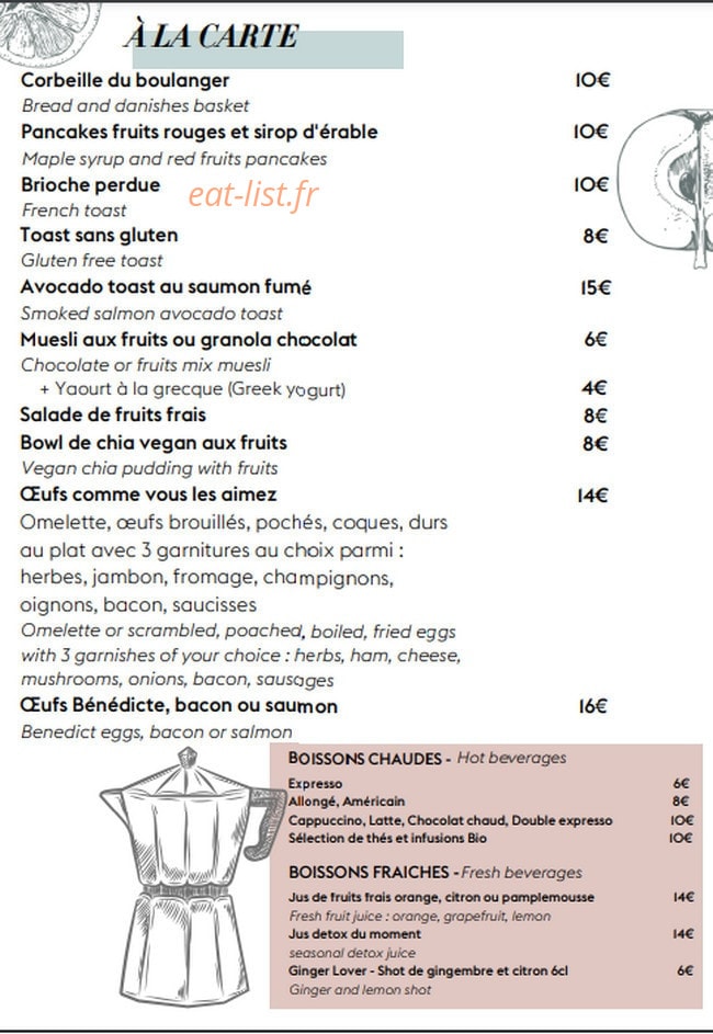 Café 52 — carte page 13