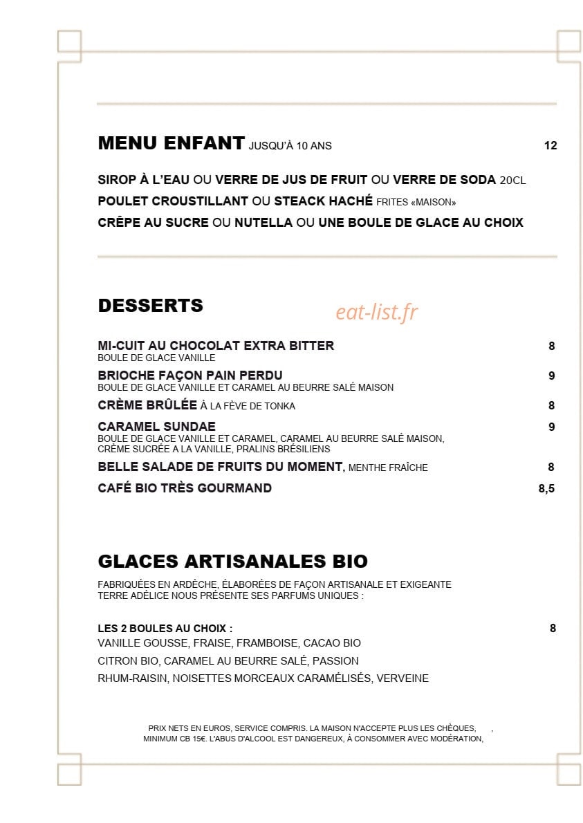Café Blanc — carte page 5