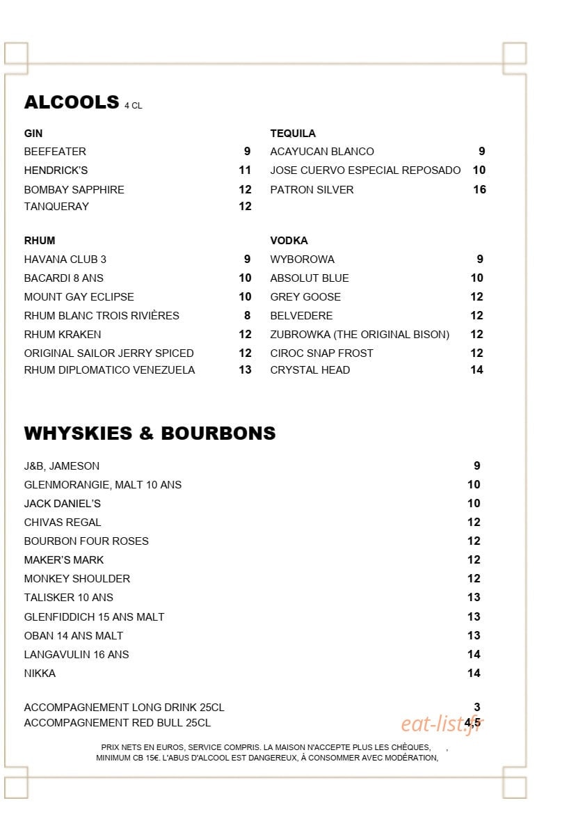 Café Blanc — carte page 7