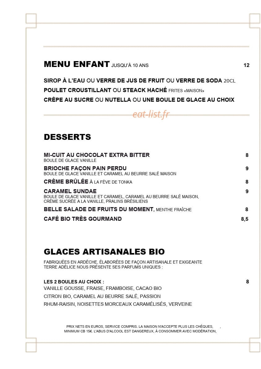 Café Blanc — carte page 4