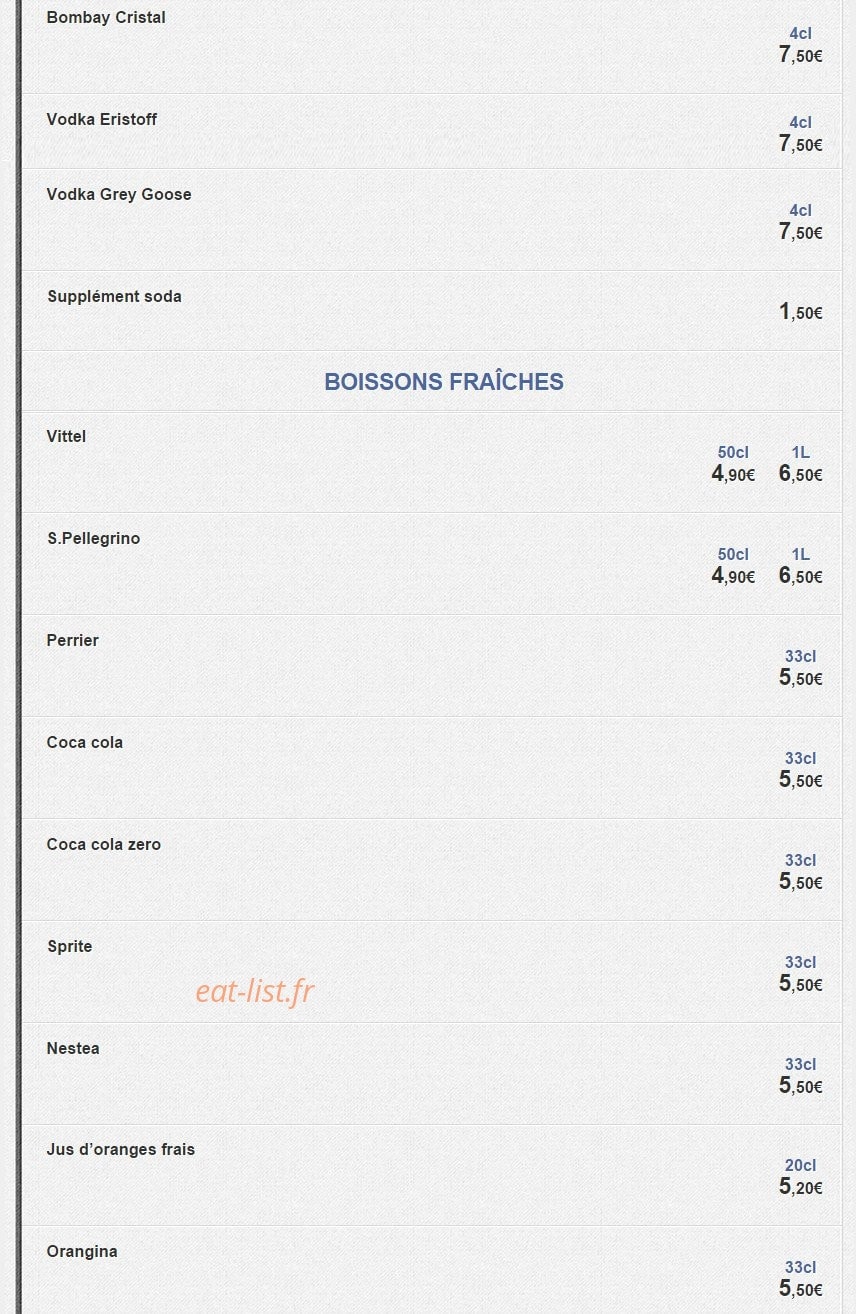 Café des marronniers — carte page 7