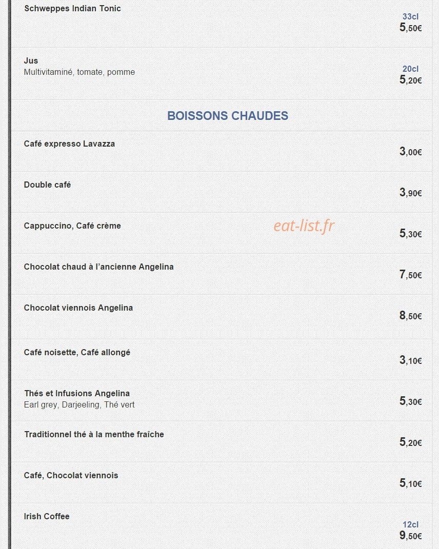 Café des marronniers — carte page 8