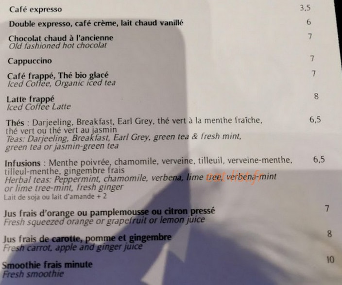 Café des Tuileries — carte page 7