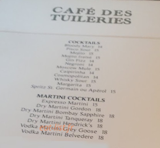 Café des Tuileries — carte page 4