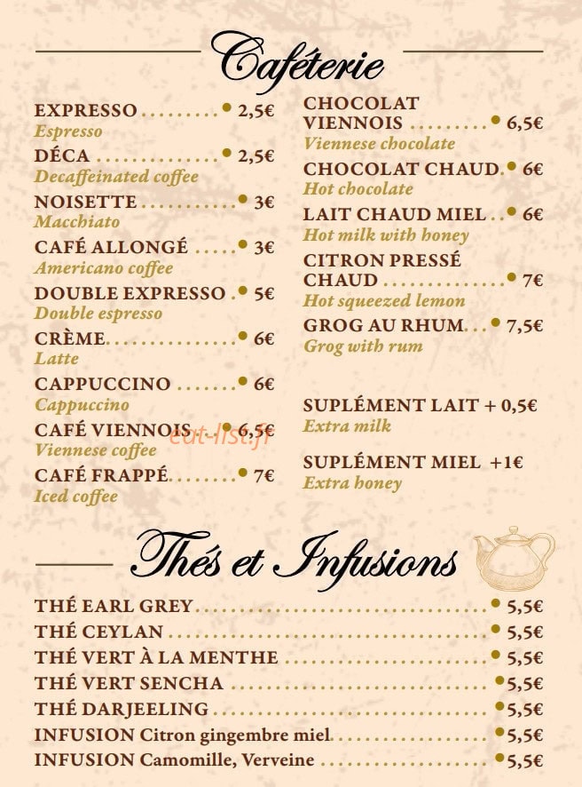 Café du Louvre — carte page 5