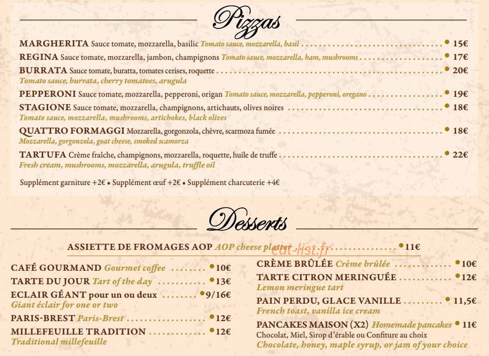 Café du Louvre — carte page 2