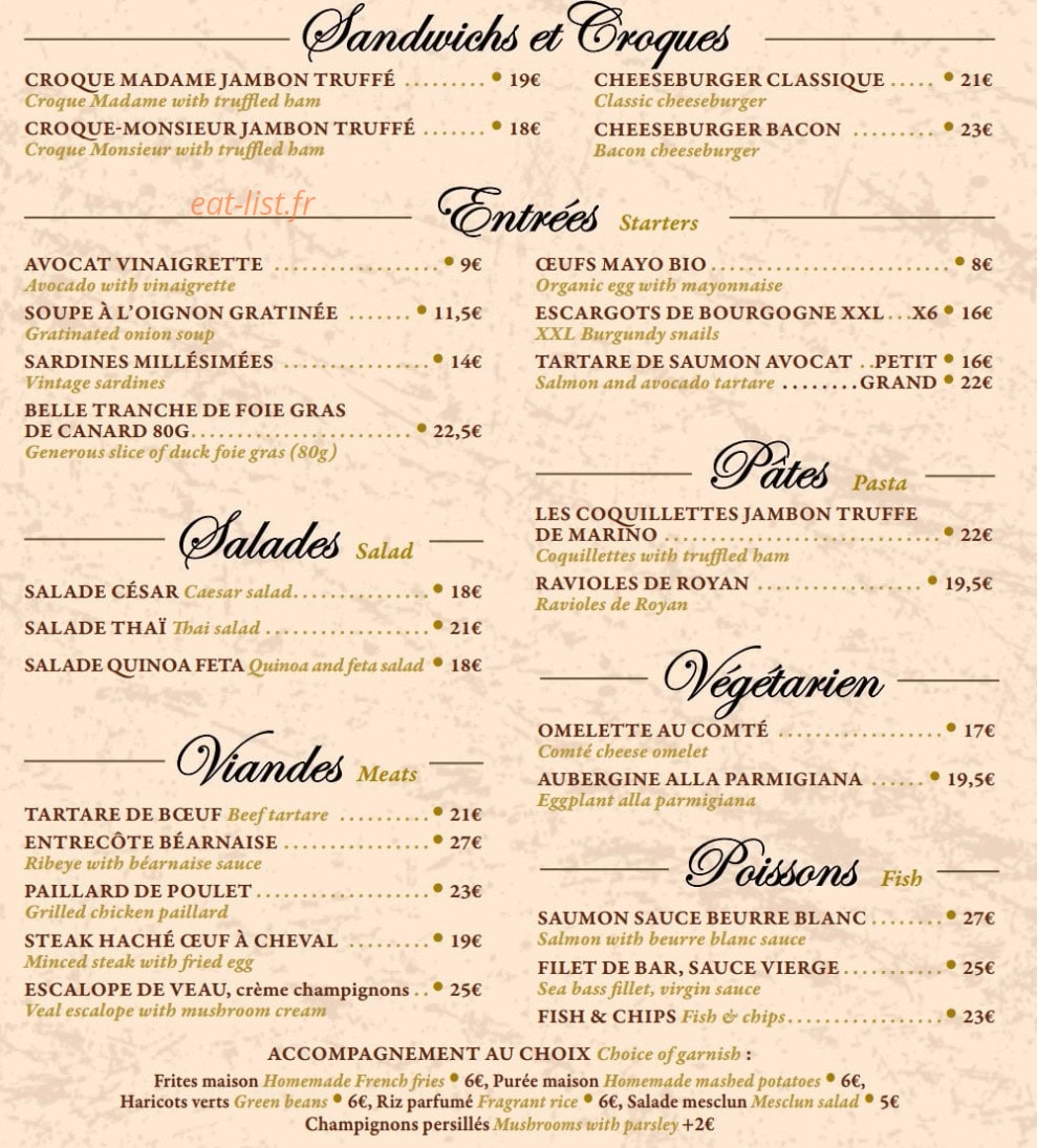 Café du Louvre — carte page 1