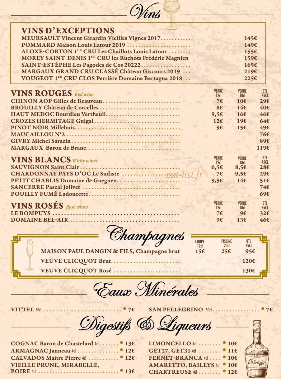 Café du Louvre — carte page 7