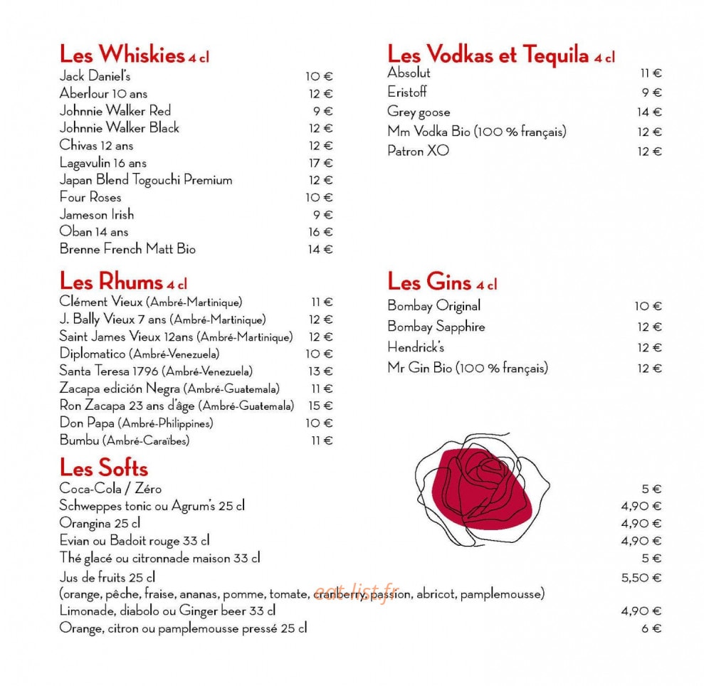 Café Joséphine — carte page 6
