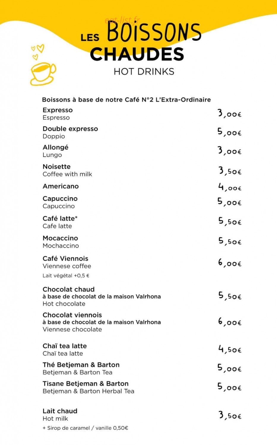 Café Joyeux — carte page 4