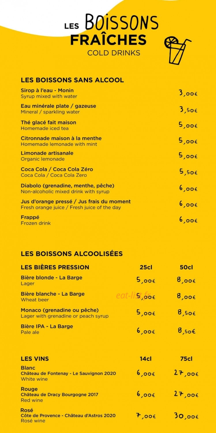 Café Joyeux — carte page 3