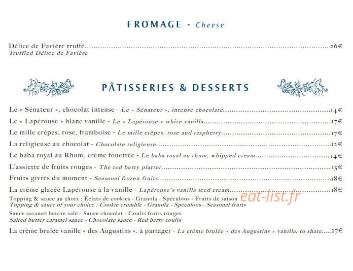 Café Lapérouse Concorde — carte page 7