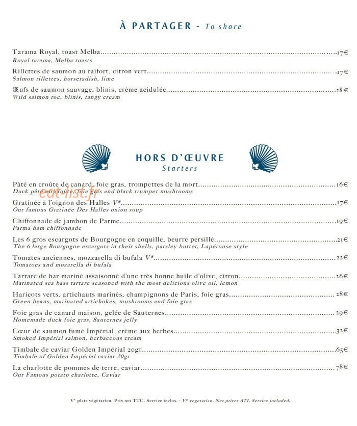 Café Lapérouse Concorde — carte page 5