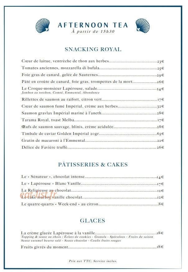 Café Lapérouse Concorde — carte page 8