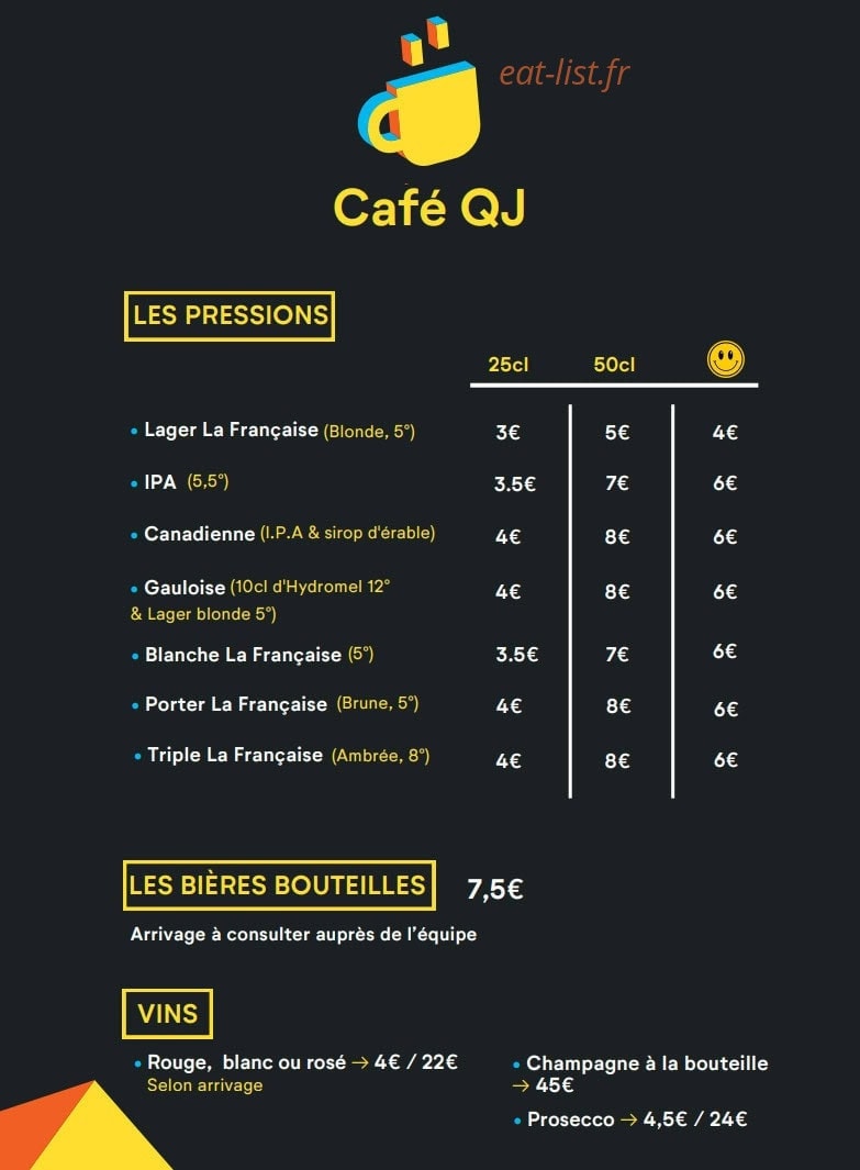 Café QJ — carte page 3