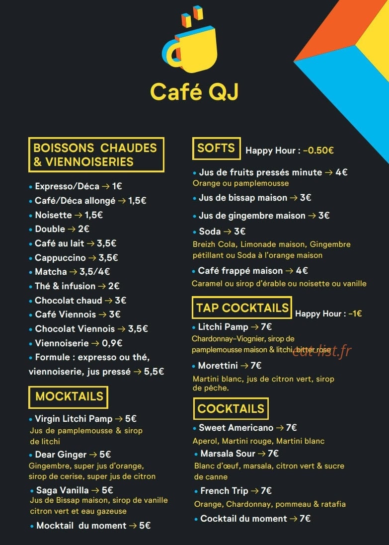Café QJ — carte page 2