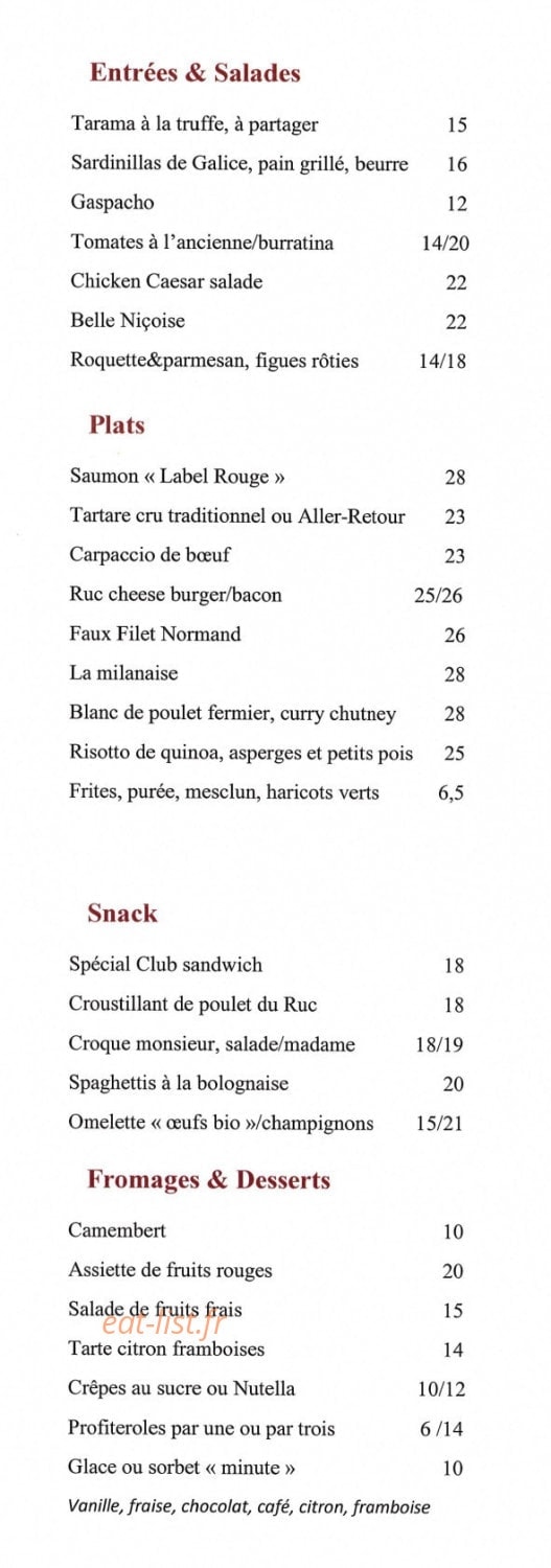 Café Ruc — carte page 3