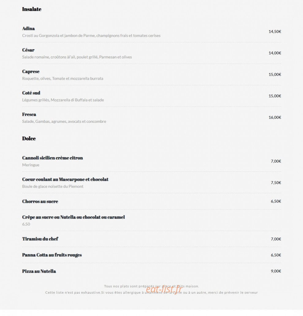 Caffe dei Fratelli — carte page 4