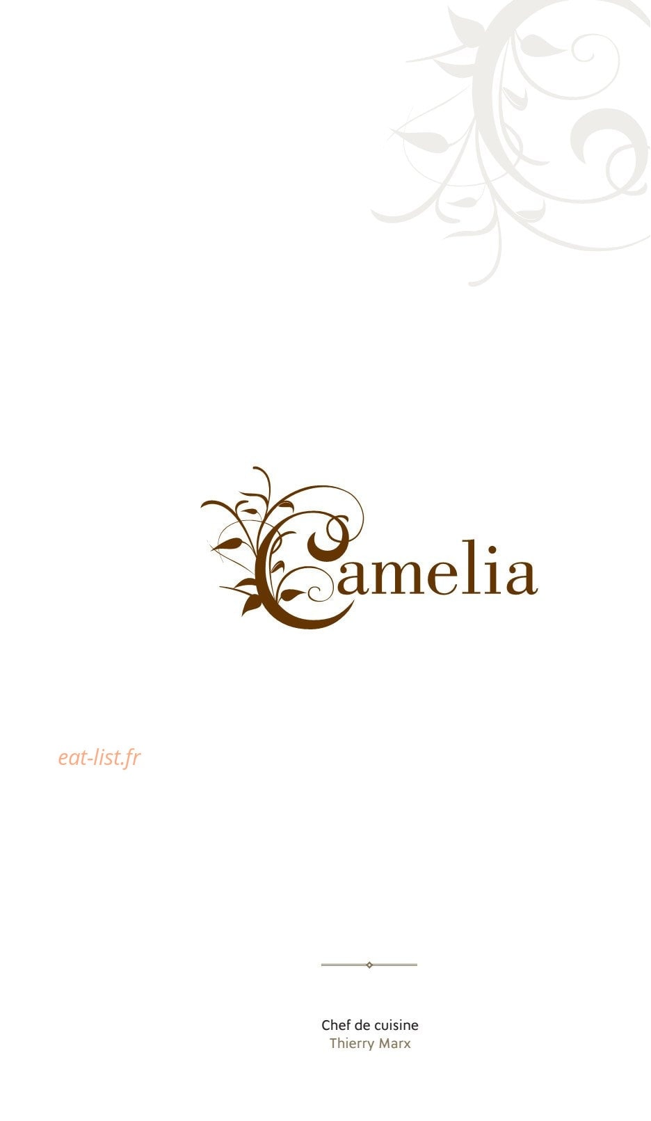 Camelia — carte page 1
