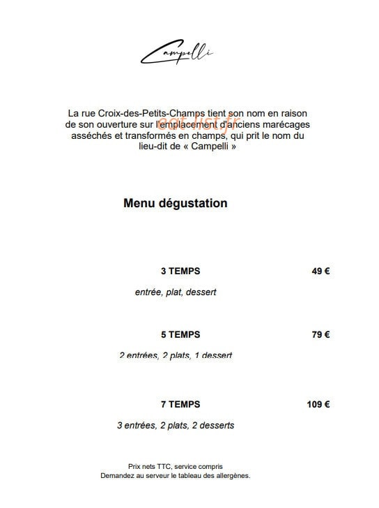Campelli — carte page 1