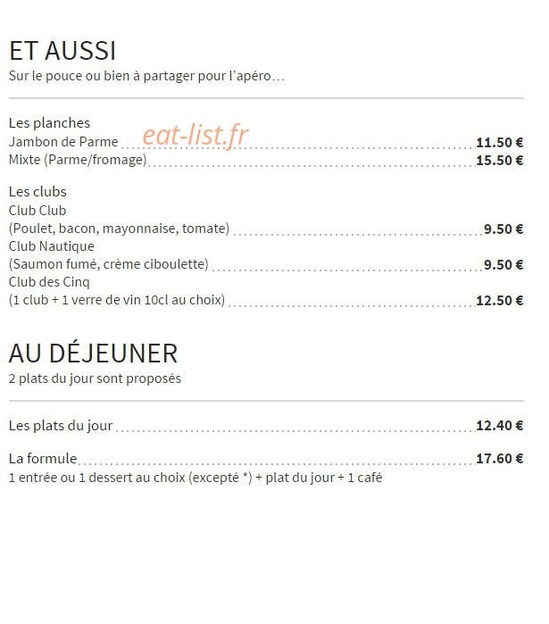 Carpe Diem Café — carte page 3