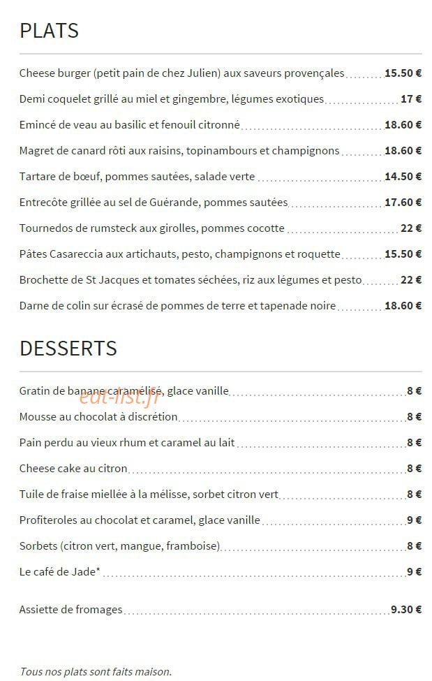 Carpe Diem Café — carte page 2