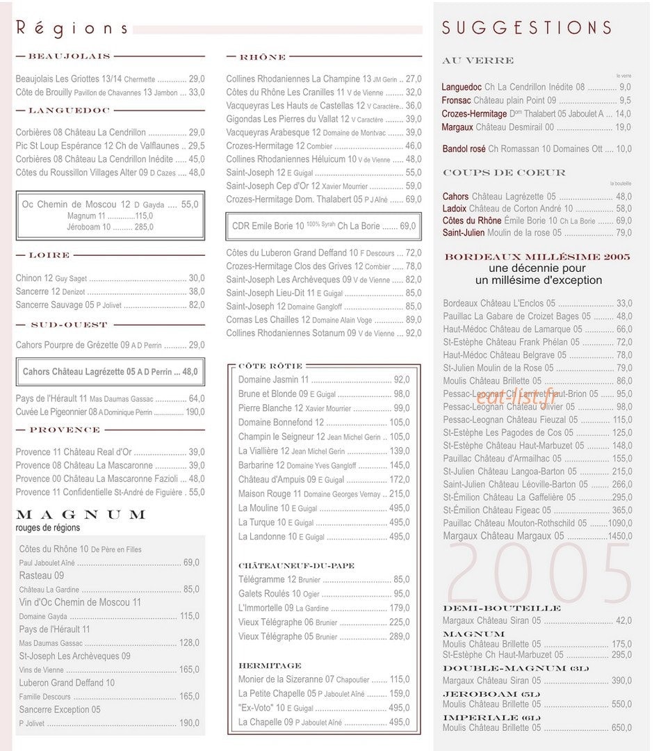 Chez Flottes — carte page 13