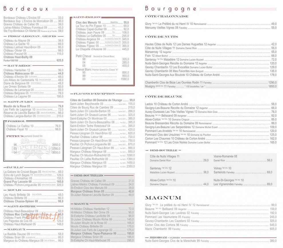 Chez Flottes — carte page 14