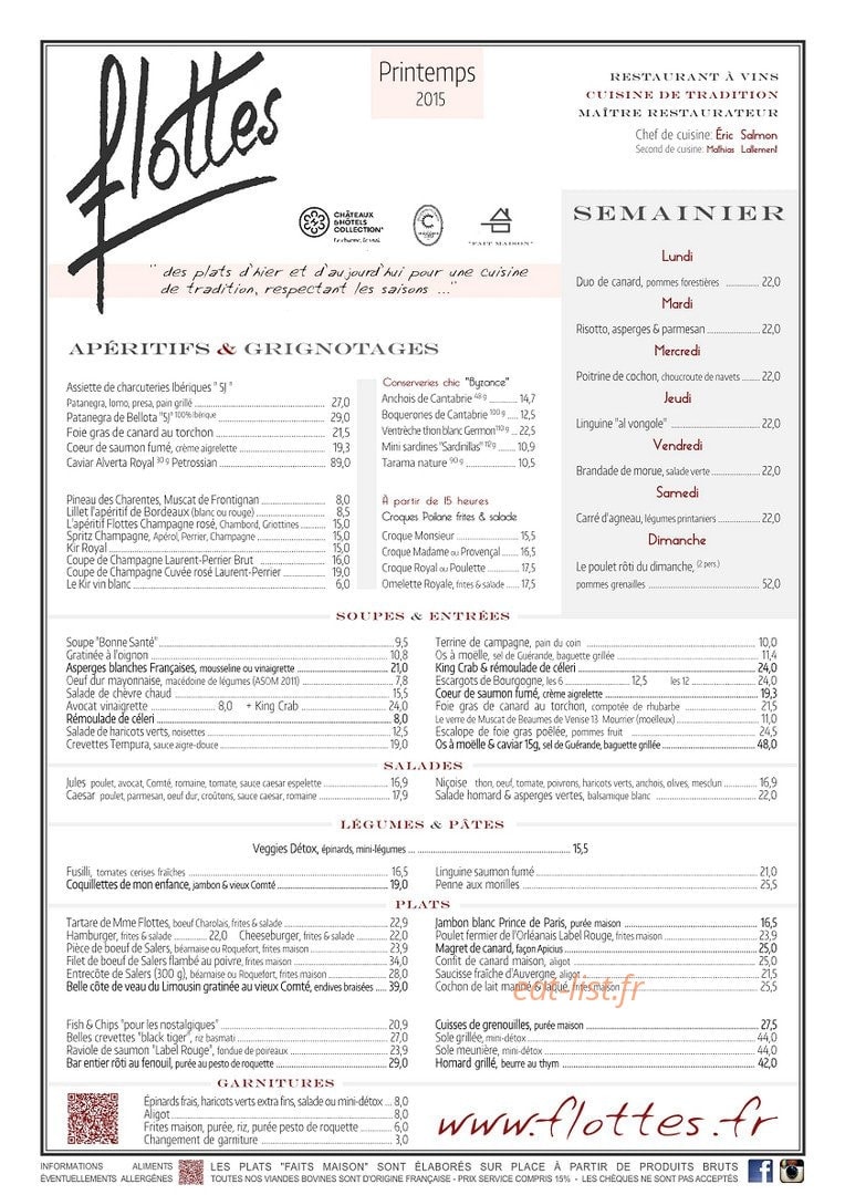 Chez Flottes — carte page 1