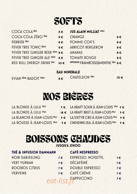 Chez Lulu — carte page 6
