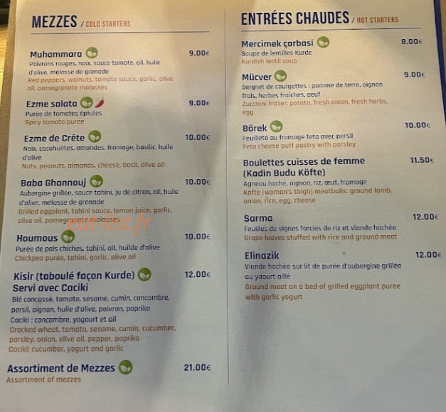 Chez Zaza — carte page 3