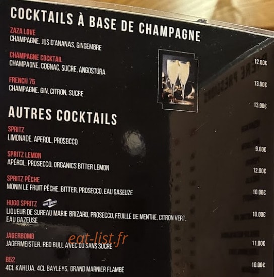 Chez Zaza — carte page 7