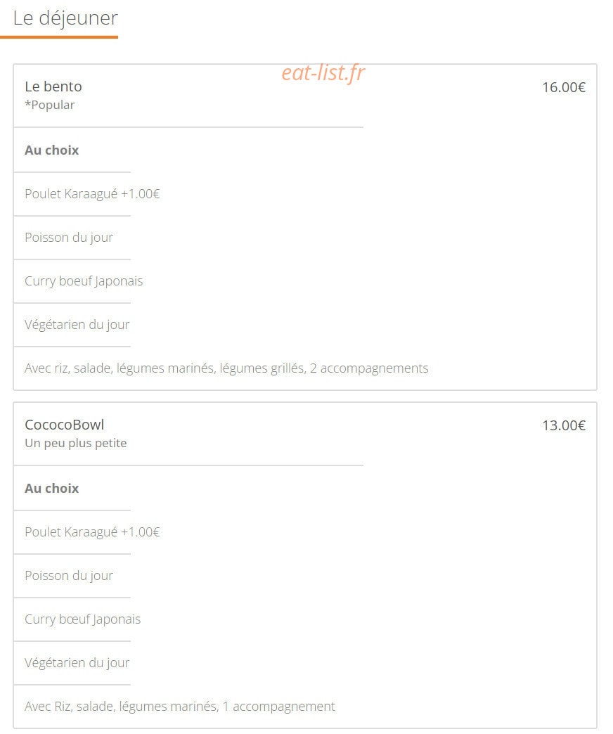 Cococo — carte page 1