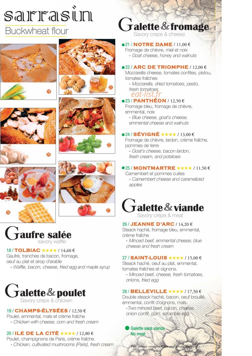 Coffee Crêpes — carte page 3
