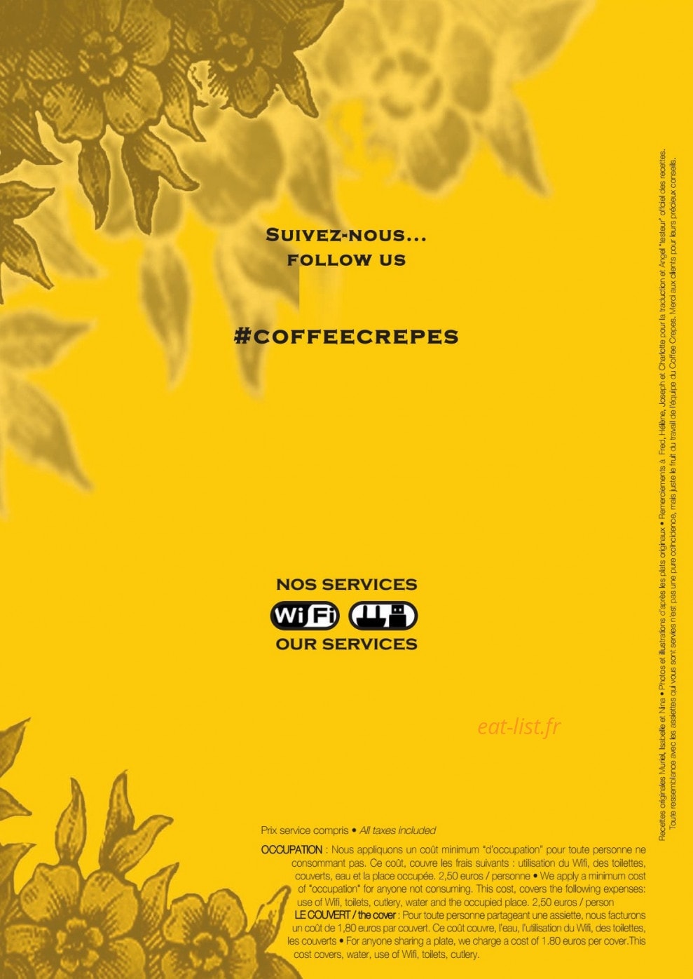 Coffee Crêpes — carte page 12