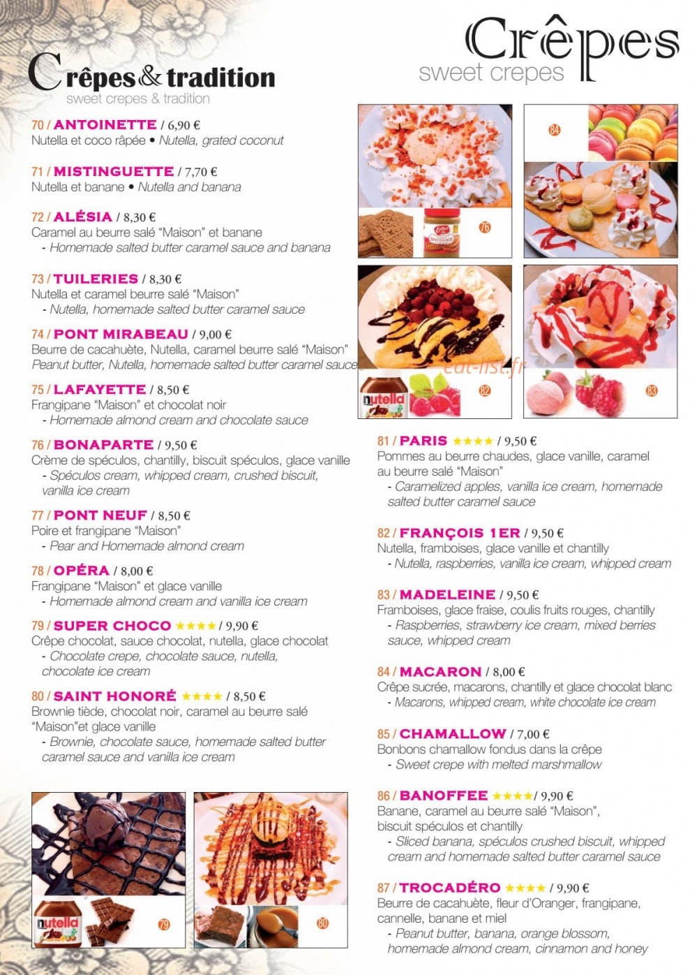 Coffee Crêpes — carte page 6